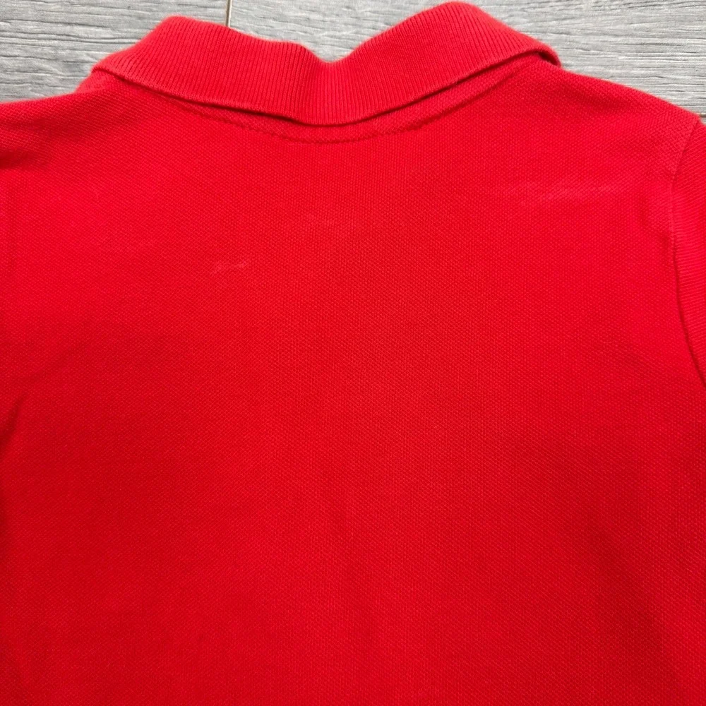 Kids Ralph Lauren‎ Red Short Sleeve Polo Shirt Navy Embroidered Pony Logo Size 5